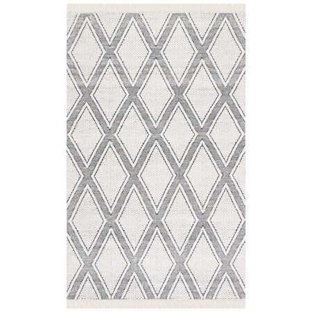 Safavieh 8 x 10 ft. Natural Rectangle Hand Woven Rug Ivory & Black NAT867Z-8